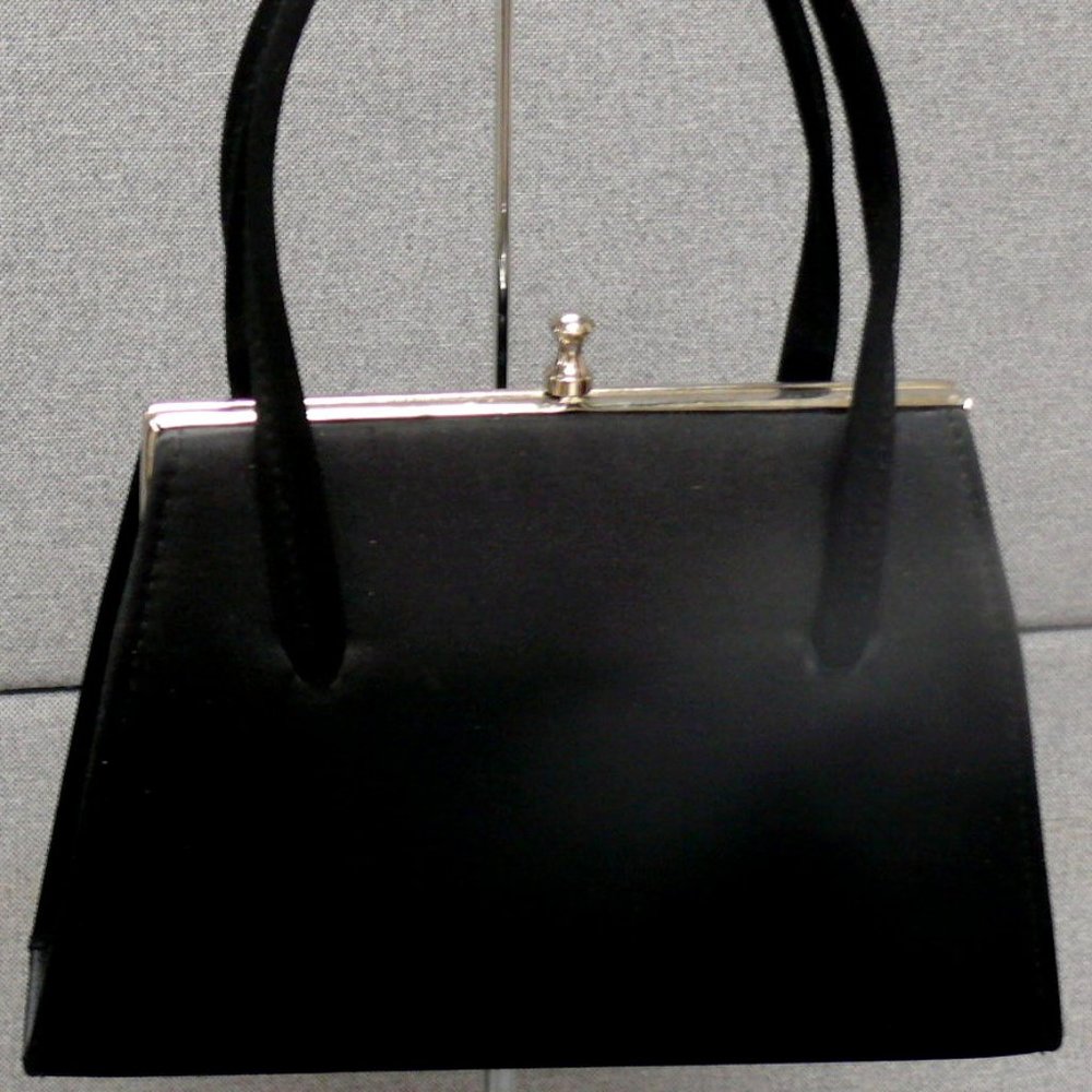 Dollargrand London Black Satin Evening Bag